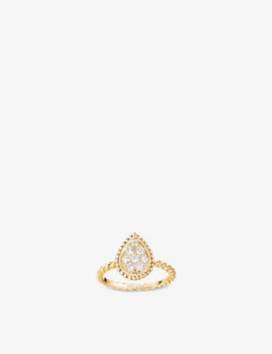 Boucheron Serpent Bohème diamond ring 18ct yellow gold (British brand)