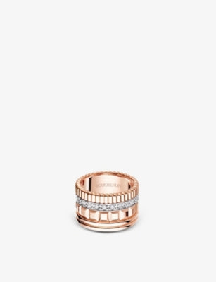 Boucheron Quatre Radiant Edition rose-gold ring 0.51ct, imported from the UK