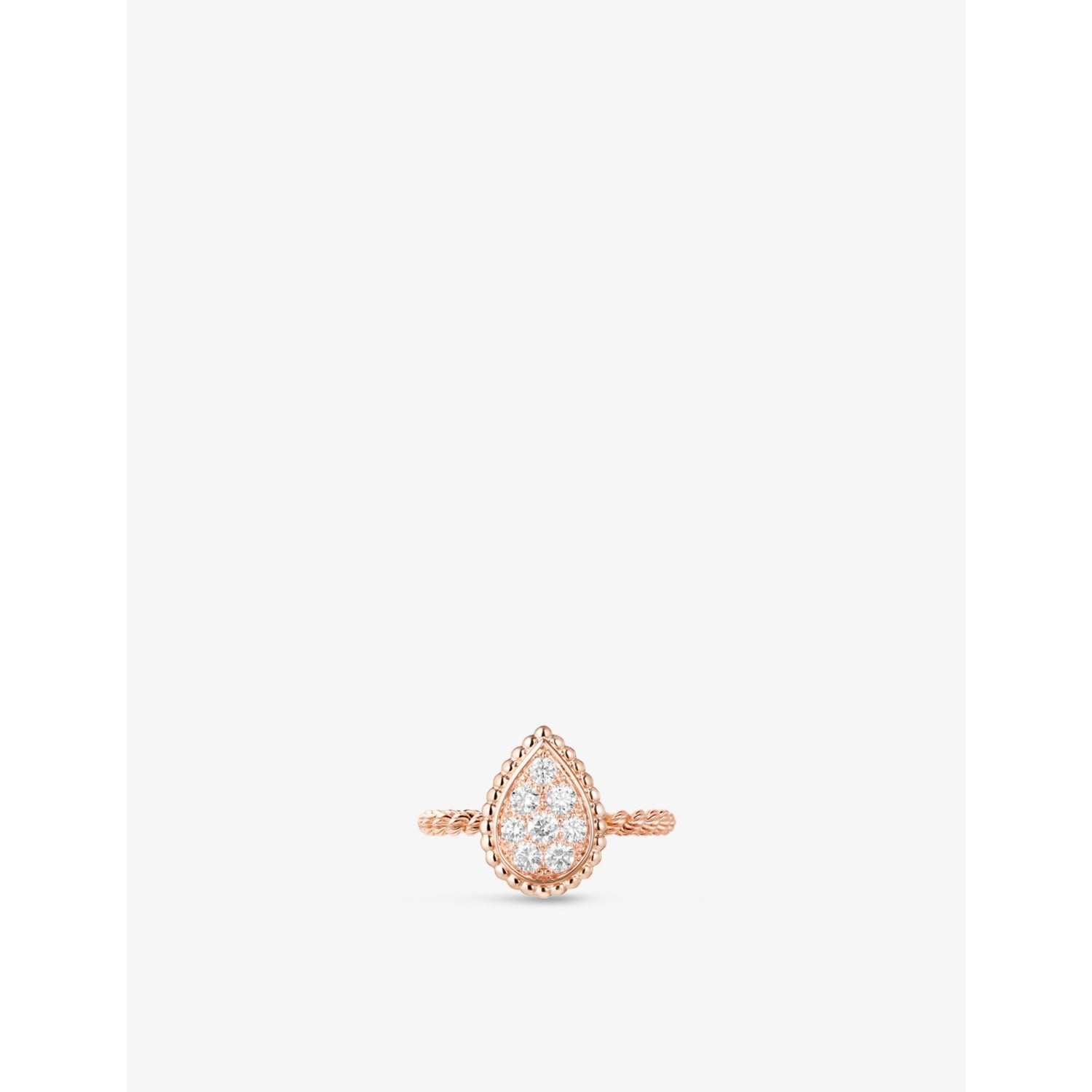 Boucheron Serpent Bohème ring 18ct rose gold 0.15ct diamond - British product