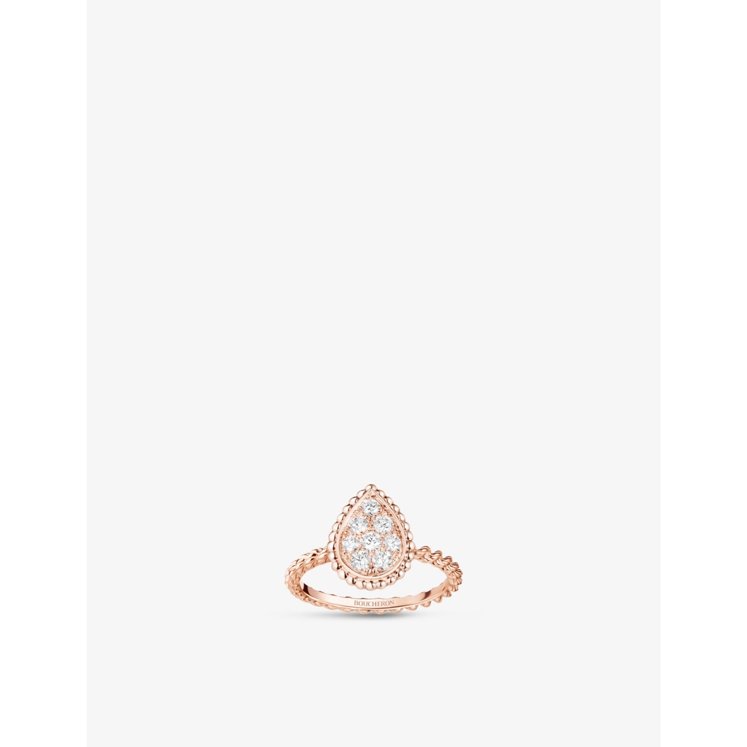 Serpent Bohème 18ct rose-gold and 0.15ct diamond ring - 53mm
