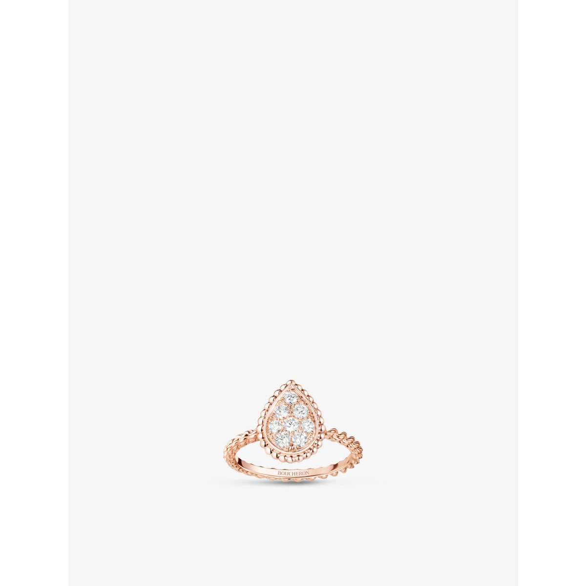 Serpent Bohème 18ct rose-gold and 0.15ct diamond ring - 53mm