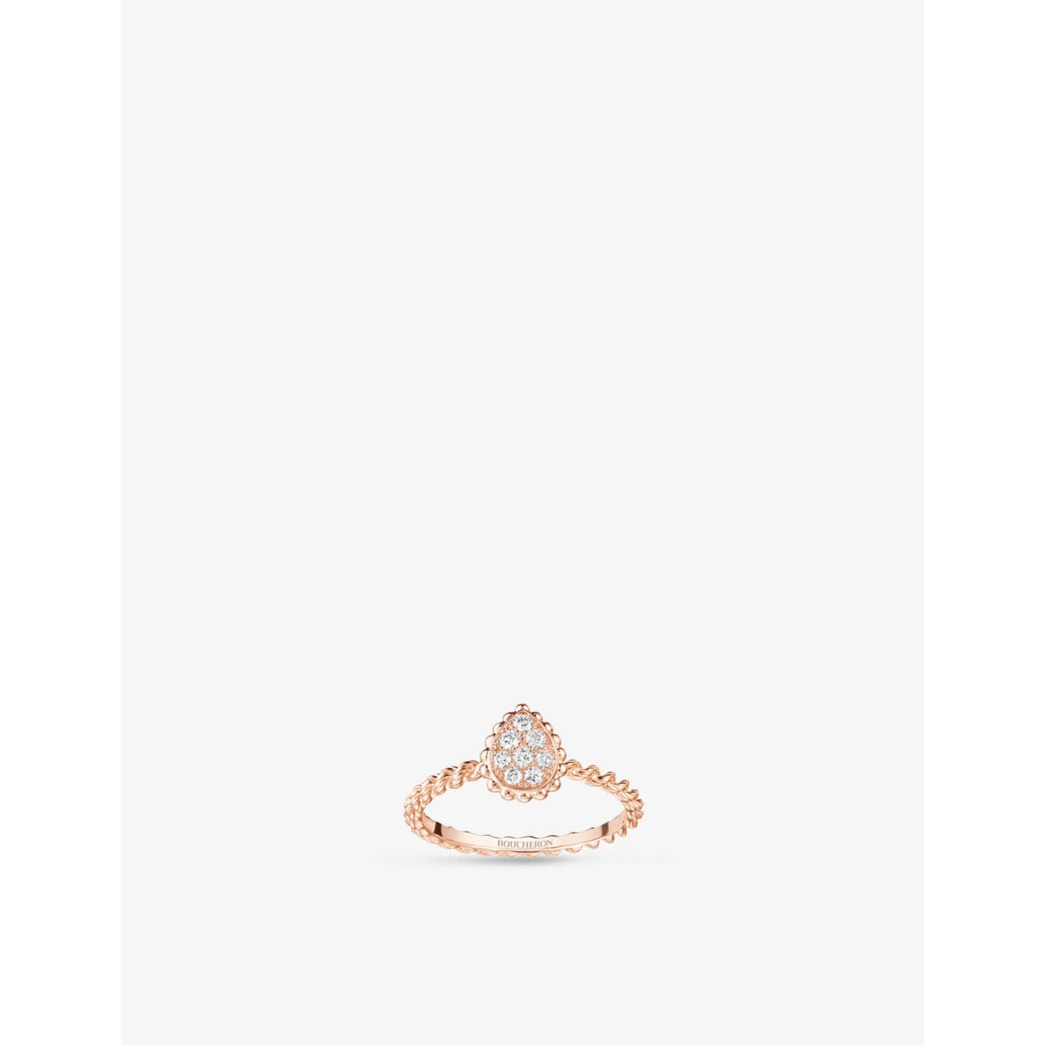 Serpent Bohème 18ct rose gold and 0.32ct diamond ring - 53mm