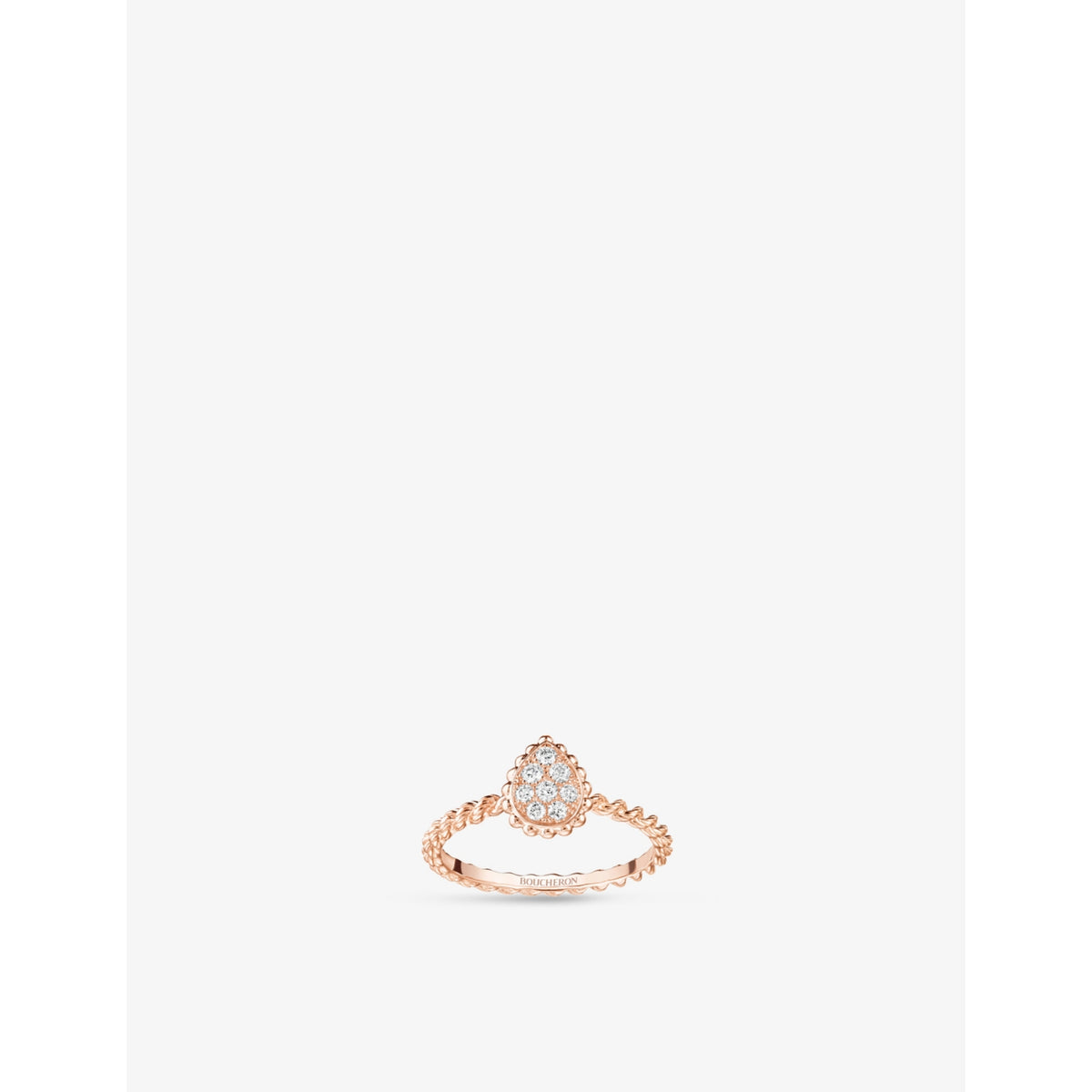 Serpent Bohème 18ct rose gold and 0.32ct diamond ring - 53mm