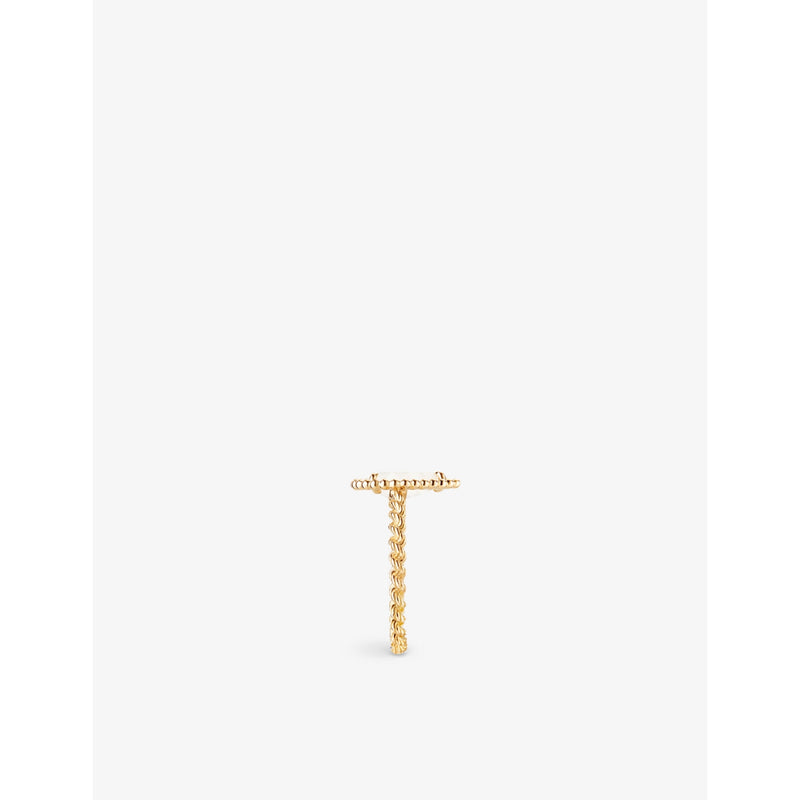 Boucheron Serpent Bohème yellow-gold mother-of-pearl ring - British product