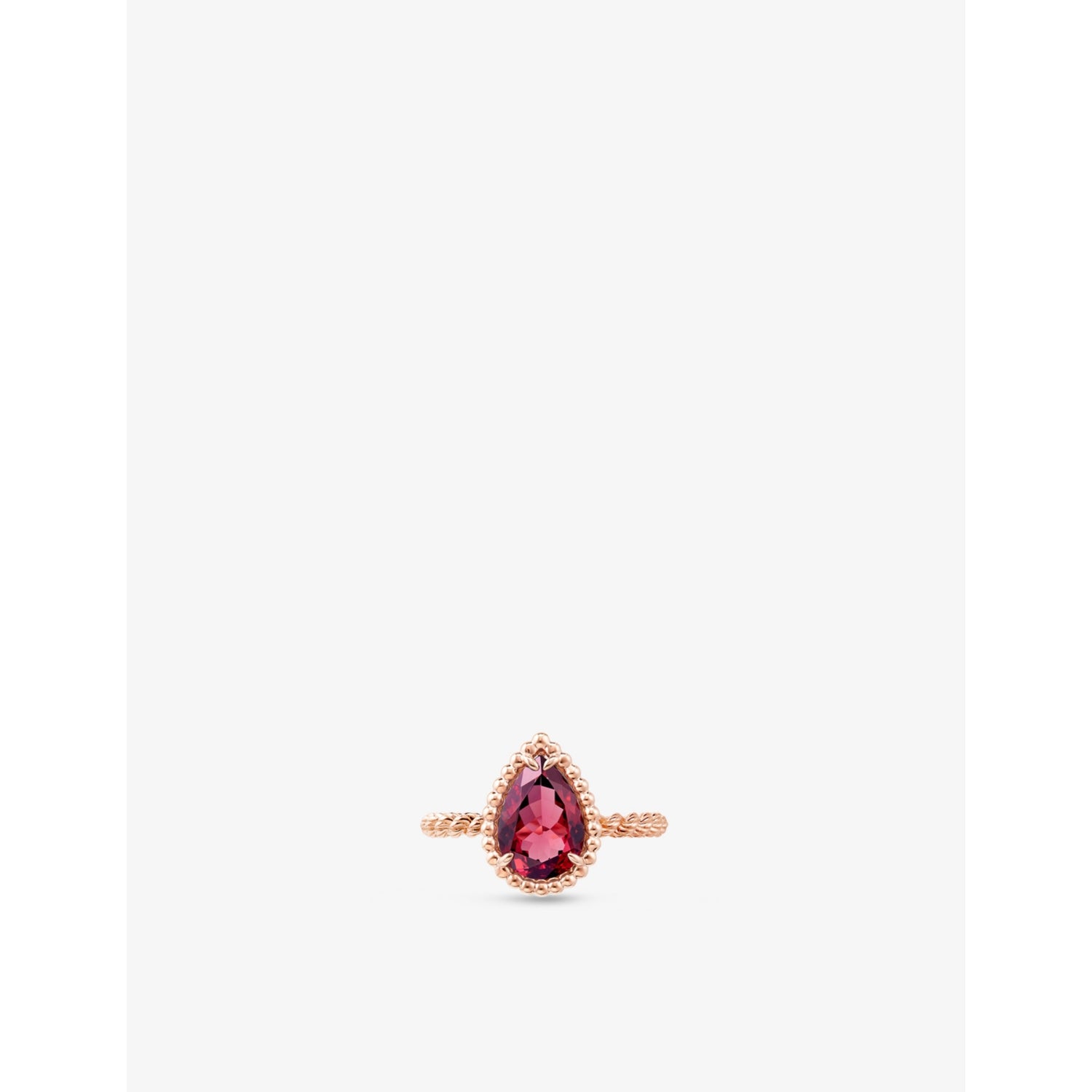 Boucheron Serpent Bohème pink gold rhodolite garnet ring, imported from the UK