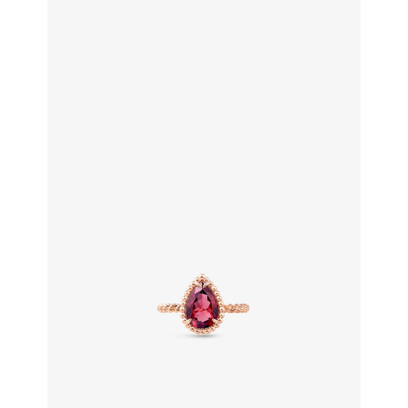 Boucheron Serpent Bohème pink gold rhodolite garnet ring, imported from the UK
