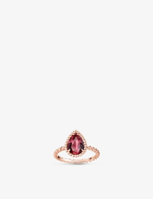Boucheron Serpent Bohème pink gold rhodolite garnet ring, imported from the UK
