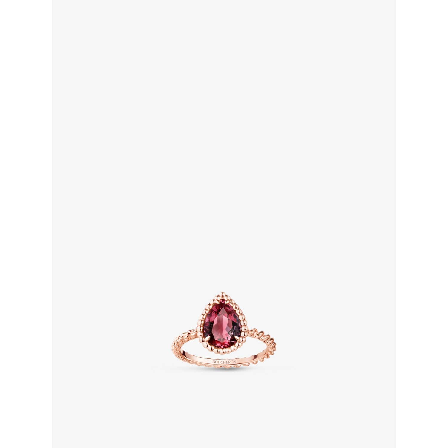 Serpent Bohème 18ct pink-gold and rhodolite garnet ring - 53mm