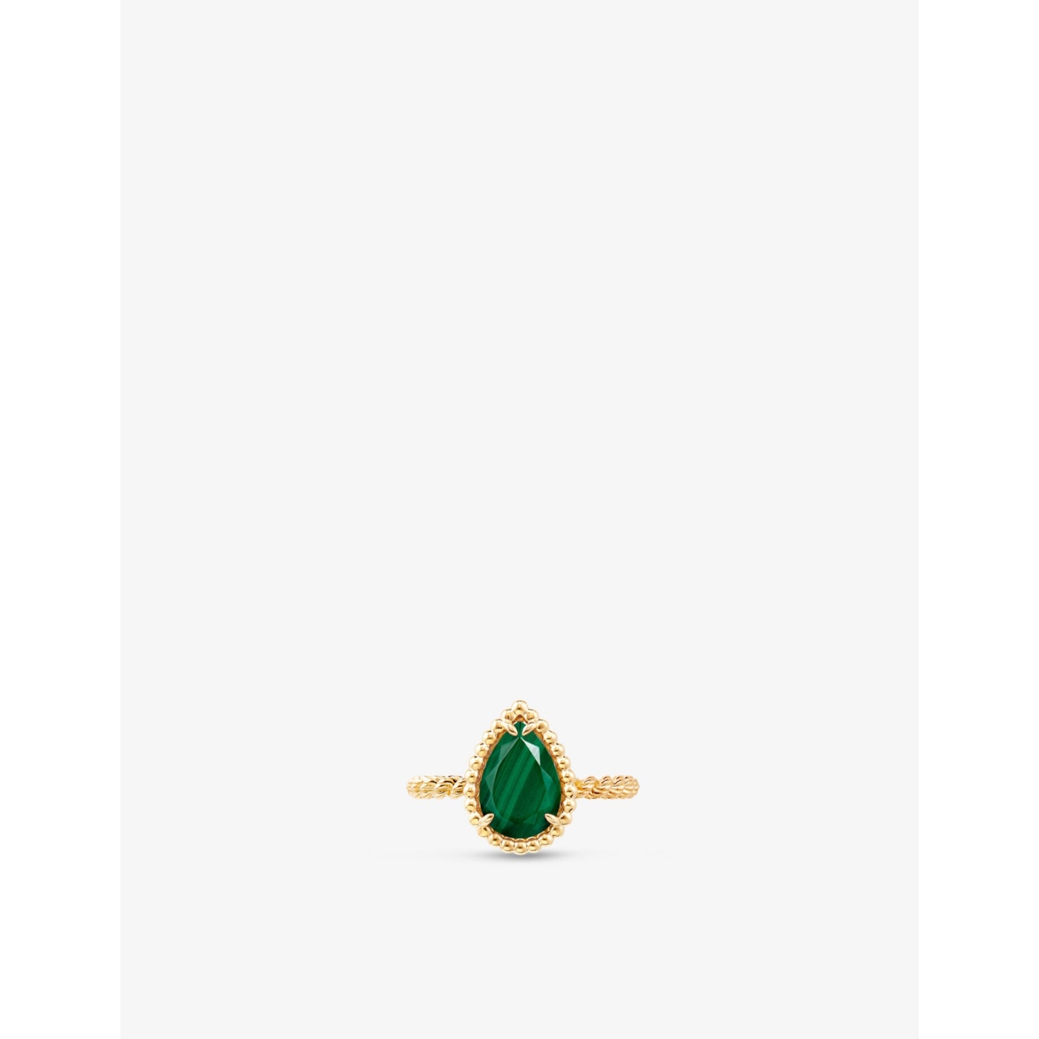 Boucheron Serpent Bohème ring in 18ct gold with 2ct malachite, UK version