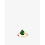 Boucheron Serpent Bohème ring in 18ct gold with 2ct malachite, UK version