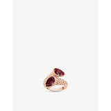 Boucheron Serpent Bohème pink-gold rhodolite garnet ring, UK version