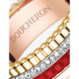 Boucheron Quatre Red Edition ring in 18ct gold and ceramic (British brand)