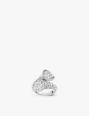Boucheron Serpent Bohème diamond ring 18ct white gold (British brand)