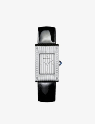 Boucheron watch stainless steel diamond leather 18mm - British product