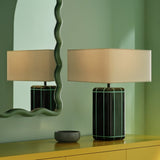 Habitat large table lamp dark green 44cm (British brand)