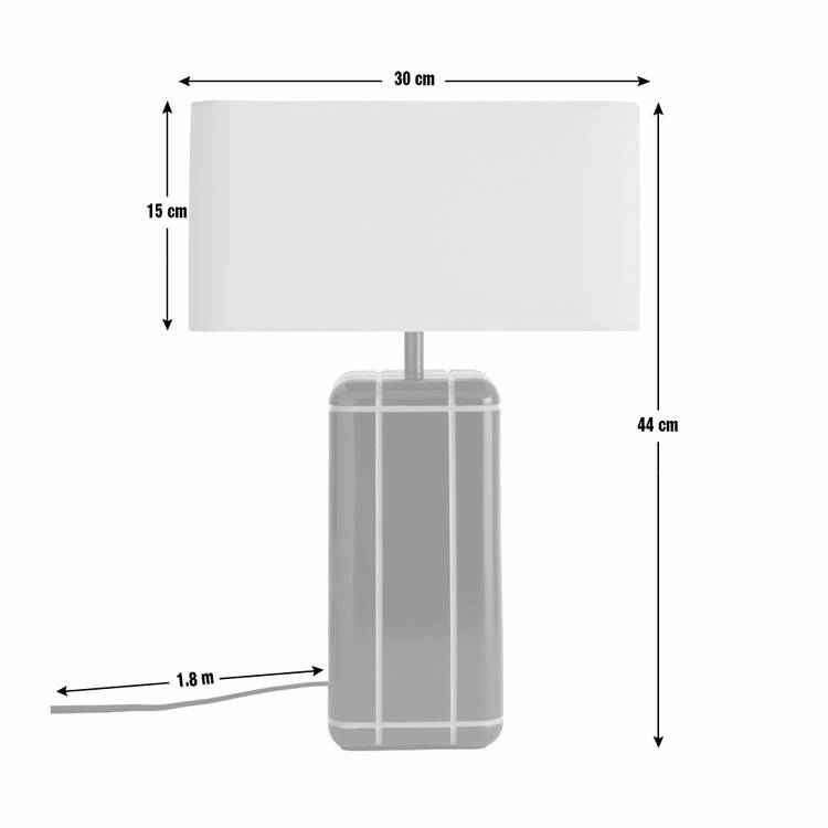 Habitat large table lamp dark green 44cm (British brand)