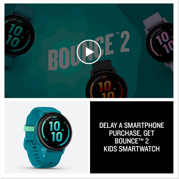 Garmin Bounce 2 kids smartwatch 43mm (British brand)