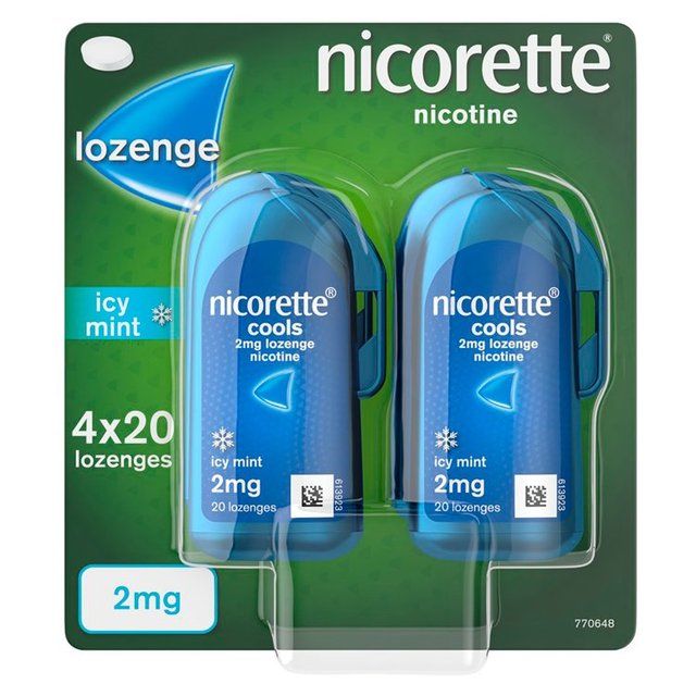 Nicorette Lozenges Icy Mint 2mg Cools   4 x 20 per pack GOODS M&S   