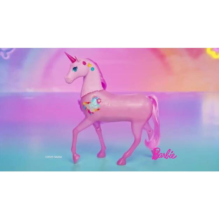 Barbie Sparkle Lights toy unicorn with 20 lights - British product