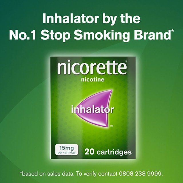 Nicorette Inhalator 15 mg 20 Cartridges (Stop Smoking Aid)   20 per pack GOODS M&S   