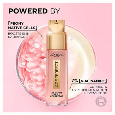 Superdrug L'Oréal Paris Age Perfect Sérum Correcteur Cible Points d'Âge Doré- Acheter en ligne chez McGrocer