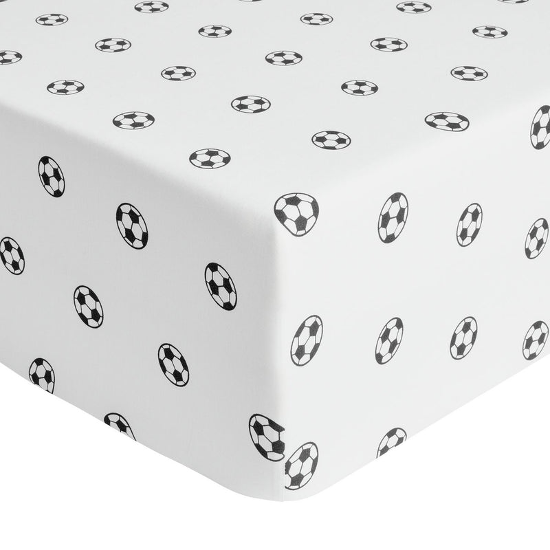 Argos Home Football Printed White Fitted Sheet - Double