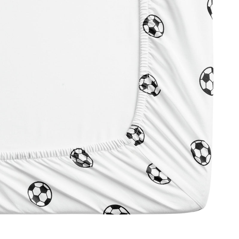 Argos Home Football Printed White Fitted Sheet - Double
