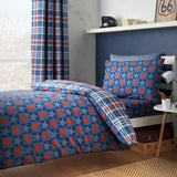 Catherine Lansfield stars check kids bedding set single, UK version