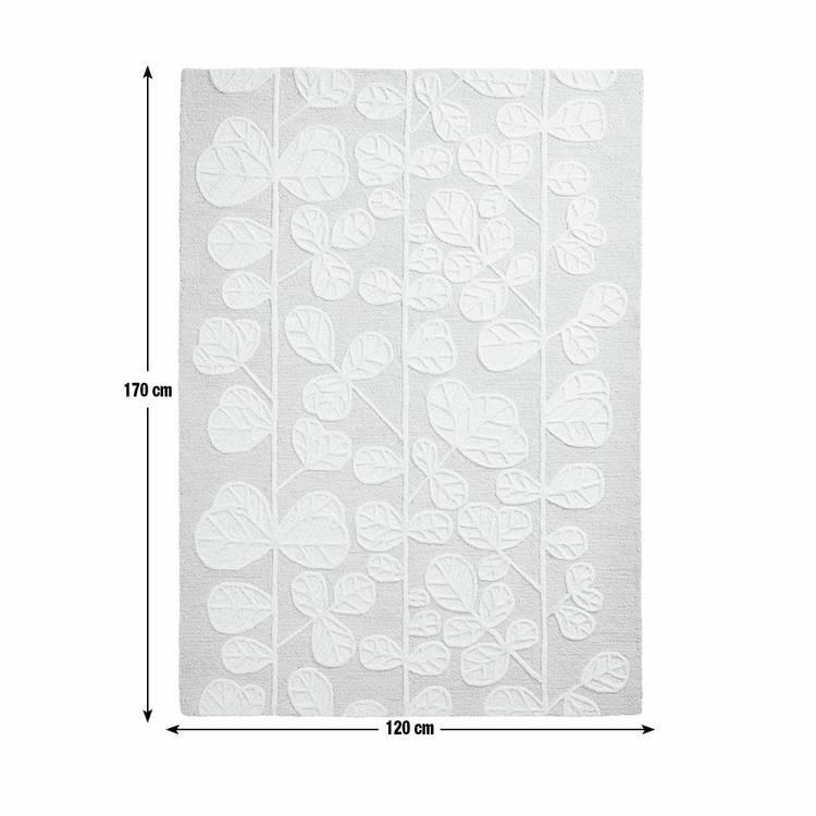 Habitat Scandi floral wool cut pile rug 120x170cm, UK version
