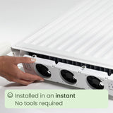 SpeedComfort radiator fan trio set white, imported from the UK