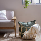 Habitat natural open weave storage basket 50x50cm (British brand)