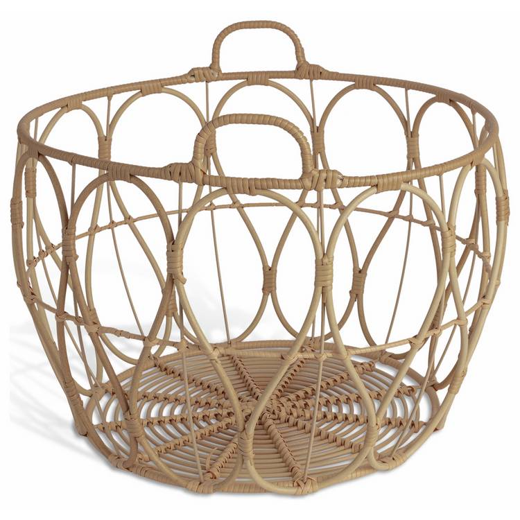 Habitat natural open weave storage basket 50x50cm (British brand)