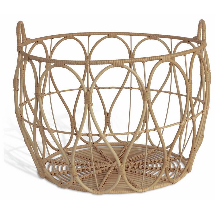 Habitat natural open weave storage basket 50x50cm (British brand)