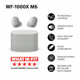 Sony WF-1000XM6 noise cancelling earbuds silver, UK version
