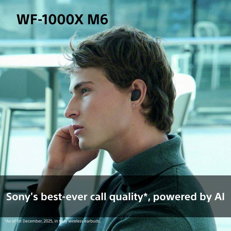 Sony WF-1000XM6 noise cancelling earbuds silver, UK version