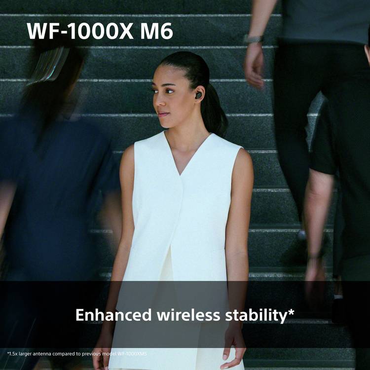 Sony WF-1000XM6 noise cancelling earbuds silver, UK version