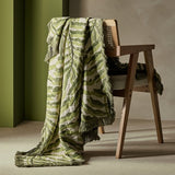 Habitat Leaf Jacquard throw green 150x125cm (British brand)