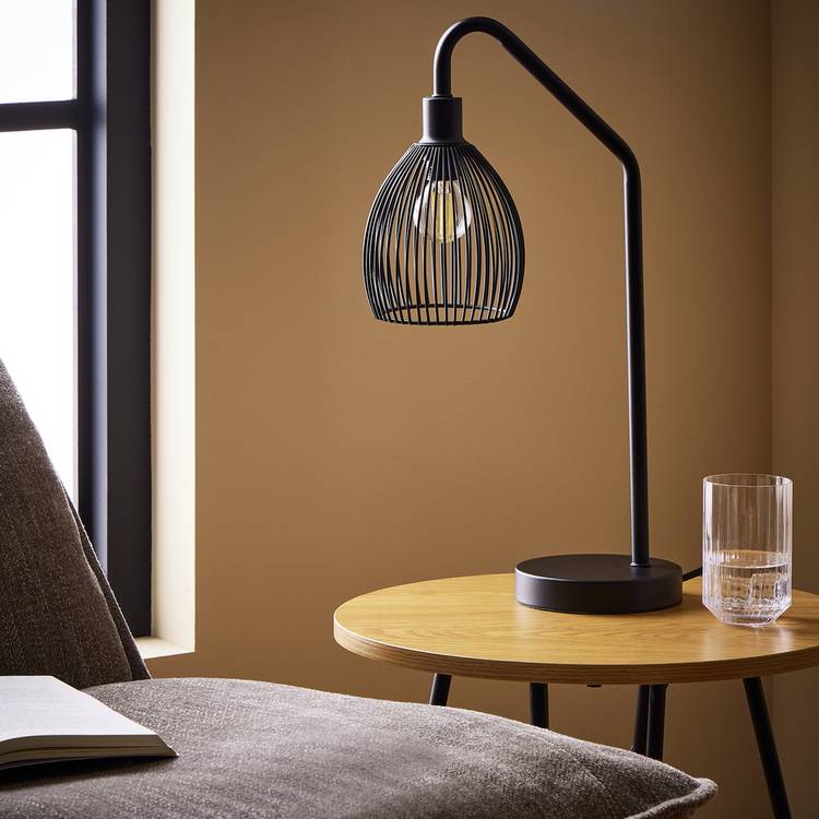 Argos Home Nyx metal table lamp black, UK version