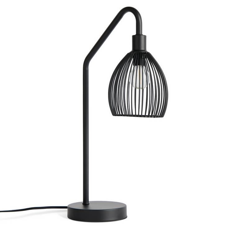 Argos Home Nyx metal table lamp black, UK version