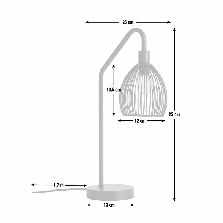 Argos Home Nyx metal table lamp black, UK version