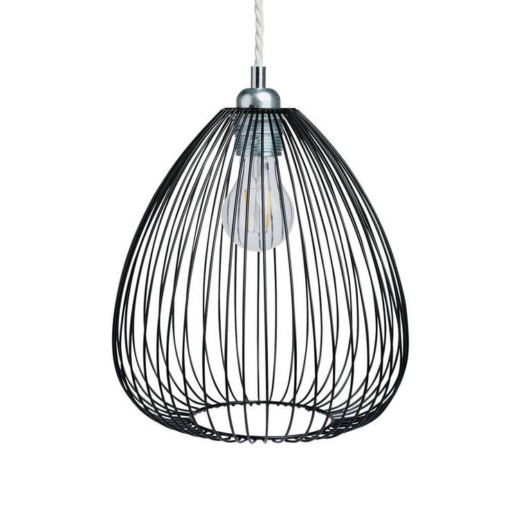 Argos Home Nyx black metal lampshade 24.5cm, imported from the UK