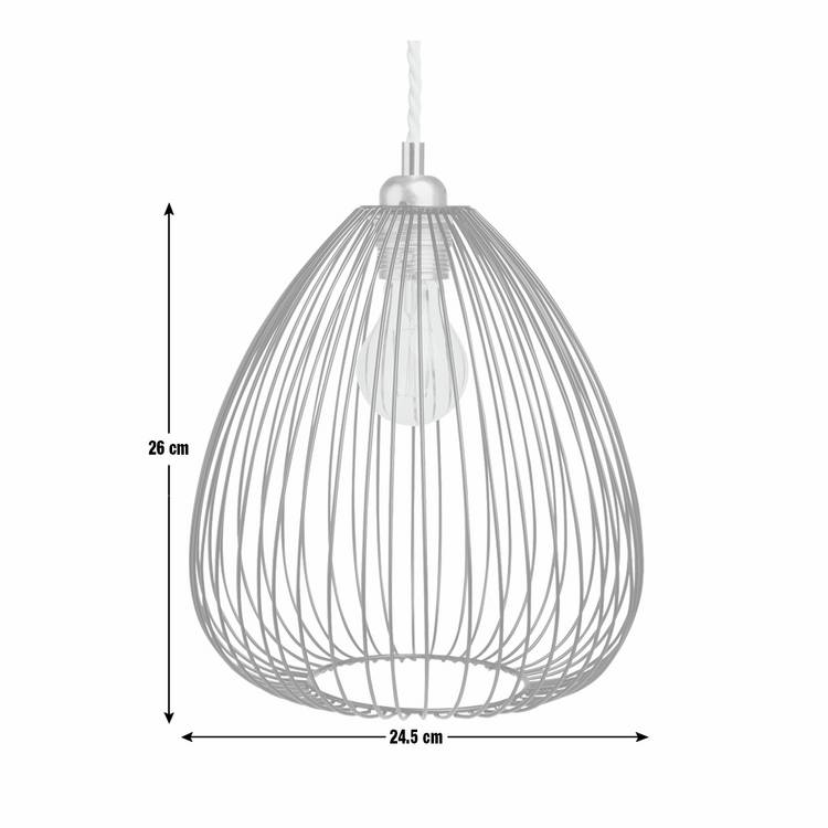 Argos Home Nyx black metal lampshade 24.5cm, imported from the UK
