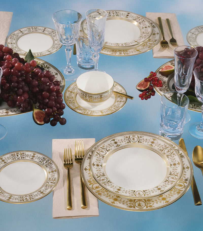 Wedgwood set of 2 bone china Bacchus teacups and saucers (British brand)