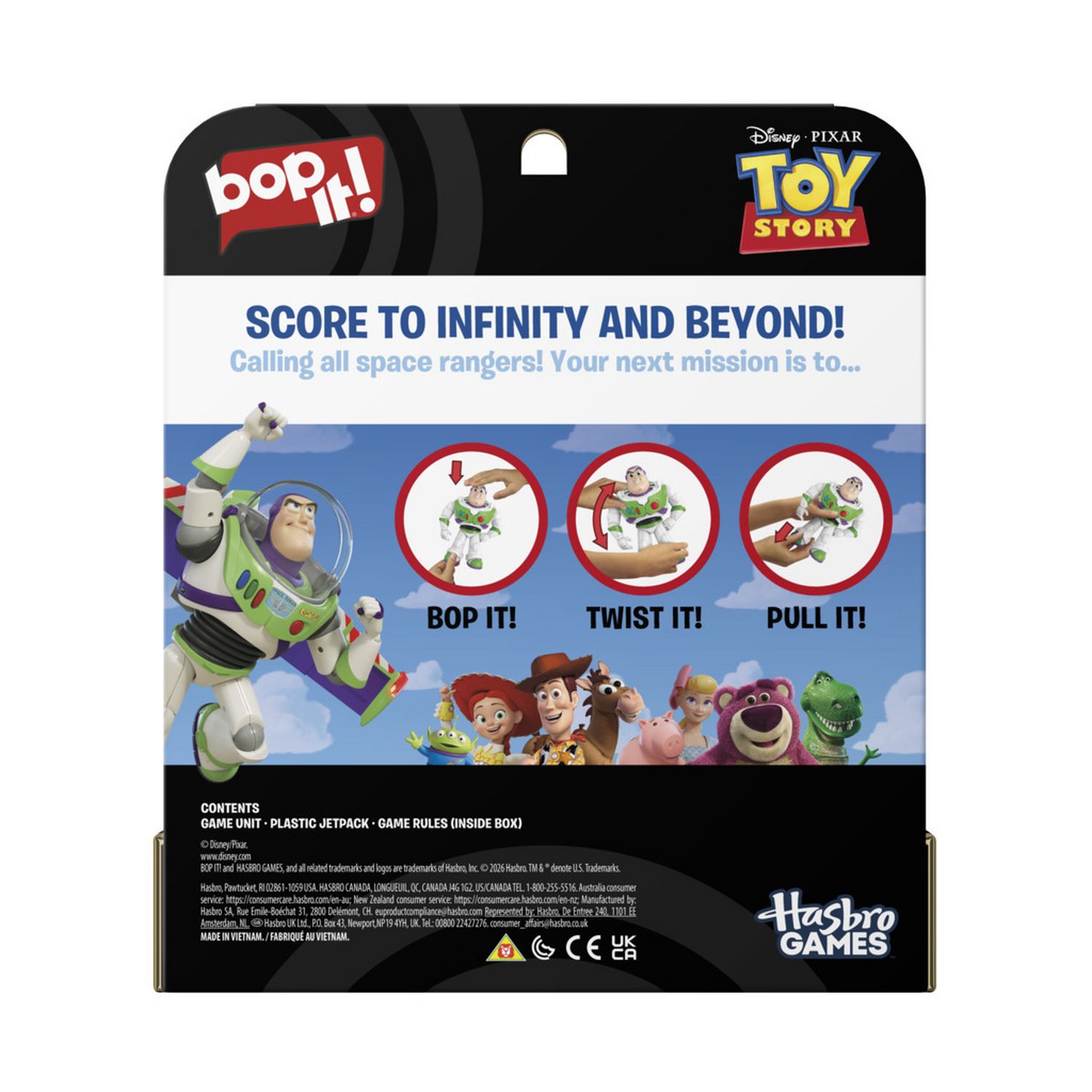Disney Buzz Lightyear Bop It game - British product