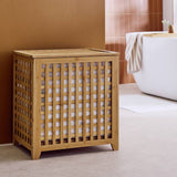 Habitat 100L natural bamboo storage bin, imported from the UK