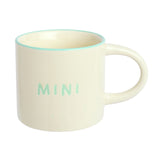 Argos Home green mini text decal ceramic mug 120ml, imported from the UK