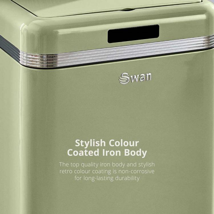 Swan sage 45L retro square sensor bin, UK version