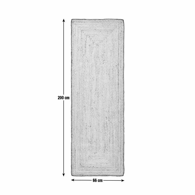 Habitat jute runner grey border 66x200cm, imported from the UK
