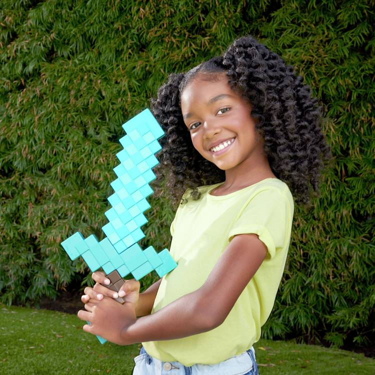 Minecraft Diamond Sword battle toy kid-sized (British brand)