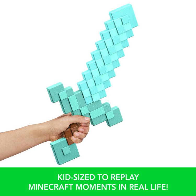 Minecraft Diamond Sword battle toy kid-sized (British brand)